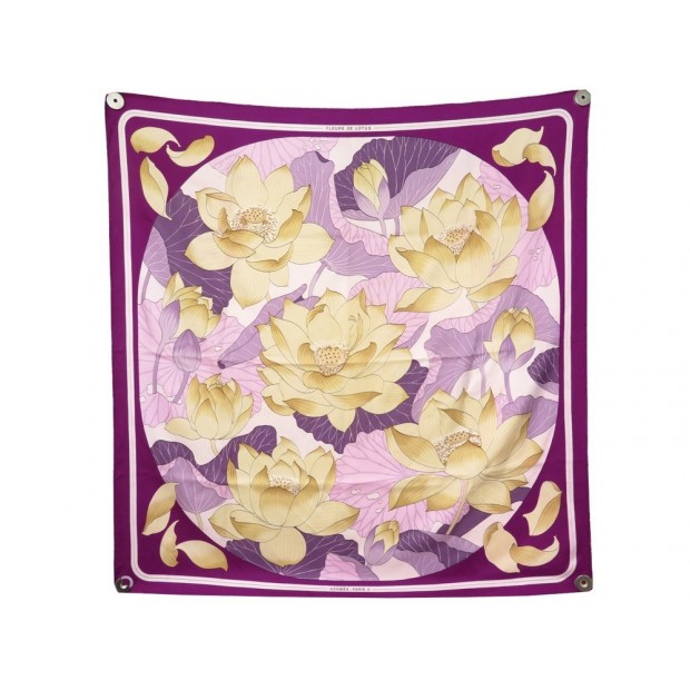 FOULARD HERMES FLEURS DE LOTUS 