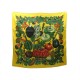 FOULARD HERMES CITROUILLES ET COLOQUINTES DAWLAT-DUMOULIN SOIE JAUNE SCARF 370€