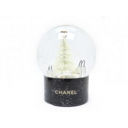 NEUF BOULE A NEIGE CHANEL SAPIN DE NOEL ET SACS SHOPPING + BOITE SNOW BALL