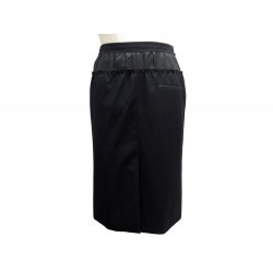 NEUF JUPE LOUIS VUITTON TAILLE 38 S EN LAINE NOIR NEW BLACK WOOL SKIRT 1400€