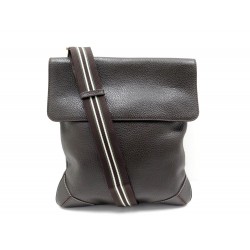 SACOCHE DUNHILL EN BANDOULIERE EN CUIR GRAINE MARRON BROWN LEATHER POUCH 895€