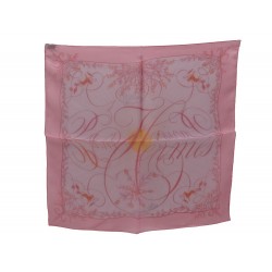 NEUF FOULARD HERMES GAVROCHE EFFLUVES MOUSSELINE DE SOIE 