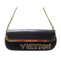 NEUF SAC A MAIN LOUIS VUITTON AVANT-GARDE POCHETTE CUIR DAIM NOIR HAND BAG 3110€