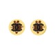 BOUCLES D OREILLES CHANEL PUCES 2012 LOGO CC & STRASS PLEXI MARRON EARRINGS 390 