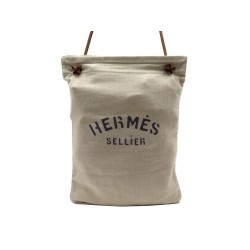 SAC A MAIN HERMES SELLIER ALINE EN TOILE CHEVRON BEIGE CANVAS HAND BAG 830€