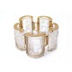 BRACELET LALIQUE NYSA T16 ANGE ENFANT CHERUBIN CRISTAL & PLAQUE OR 97GR 990€