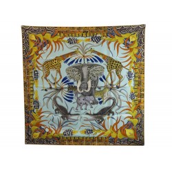 FOULARD HERMES LA MARCHE ZAMBEZE SOIE 