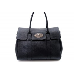 SAC A MAIN MULBERRY BAYSWATER EN CUIR GRAINE NOIR LEATHER HAND BAG PURSE 1370€