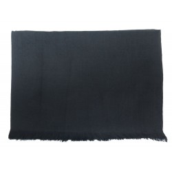 NEUF CHALE GUCCI GG GUCCISSIMA 165903 ECHARPE LAINE ET SOIE NOIR WOOL SHAWL 450€