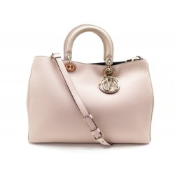 SAC A MAIN CHRISTIAN DIOR DIORISSIMO LARGE GM CABAS BANDOULIERE CUIR ROSE 3700€