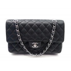  SAC A MAIN CHANEL 2.55 CUIR NOIR GRAINE 