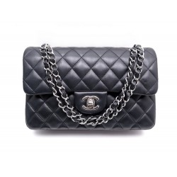 SAC A MAIN CHANEL TIMELESS PETIT CLASSIQUE BANDOULIERE CUIR MATELASSE NOIR 4550€