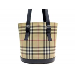 SAC A MAIN BURBERRY EN TOILE TARTAN BEIGE CANVAS SHOULDER HAND BAG 710€