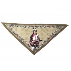 FOULARD HERMES PANI LA SHAR PAWNEE KERMIT OLIVER TRIANGLE POINTU SOIE SCARF 400€