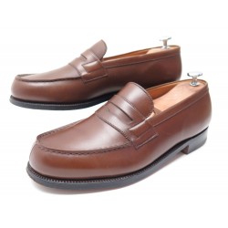 CHAUSSURES JM WESTON 180 MOCASSINS 7.5E 41.5 LARGE 42 CUIR MARRON LOAFERS 610€