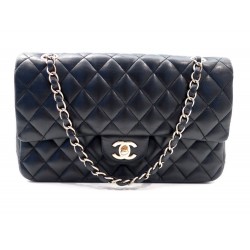  VINTAGE SAC A MAIN CHANEL TIMELESS 2.55 CUIR MATELASSE NOIR 