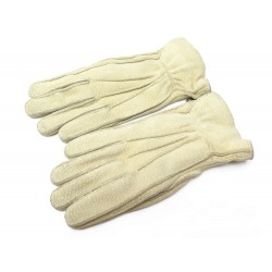 NEUF GANTS LORO PIANA TAILLE L EN CUIR DE PECARI BEIGE ET CACHEMIRE GLOVES 690€