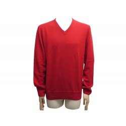 NEUF PULL BERLUTI TAILLE 54 L EN CACHEMIRE ROUGE NEW RED CASHMERE SWEATER 780€