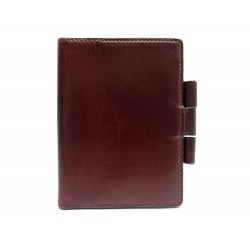 VINTAGE PORTE AGENDA HERMES COUVERTURE EN CUIR BOX BORDEAUX DIARY COVER 435€