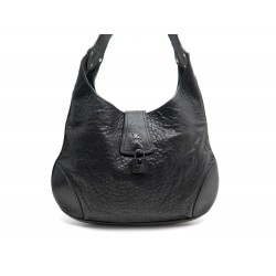 SAC BURBERRY CUIR NOIR HOBO 