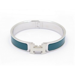 Bracelet Hermes email + argenté le h pm 