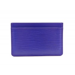 NEUF PORTE-CARTES SIMPLE LOUIS VUITTON EN CUIR EPI VIOLET CARDS HOLDER 165€