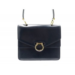 NEUF VINTAGE PETIT SAC CELINE CUIR BLEU MARINE 