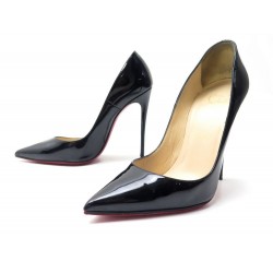 CHAUSSURES CHRISTIAN LOUBOUTIN SO KATE 120 36.5 CUIR VERNI NOIR 