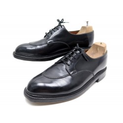 CHAUSSURES JM WESTON 598 DERBY DEMI CHASSE 8C 42 EN CUIR NOIR LEATHER SHOES 750€