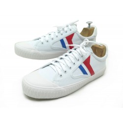 NEUF CHAUSSURES BASKET CELINE EN TOILE BLANCHE 