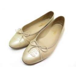 BALLERINCE CHANEL CUIR BEIGE 