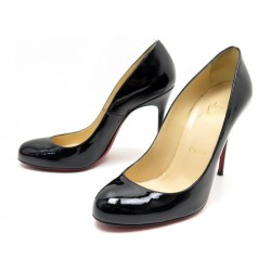 CHAUSSURES CHRISTIAN LOUBOUTIN FIFI CUIR VERNI NOIR 37 