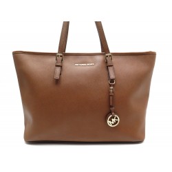 SAC A MAIN MICHAEL KORS JET SET MEDIUM 30T5GTVT2L CUIR SAFFIANO MARRON BAG 325€