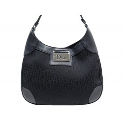 SAC A MAIN CHRISTIAN DIOR EN TOILE MONOGRAMME OBLIQUE CUIR NOIR HAND BAG 790€