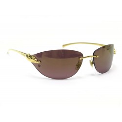 LUNETTES DE SOLEIL CARTIER PANTHERE EN METAL DORE + ETUI GOLDEN SUNGLASSES 730€