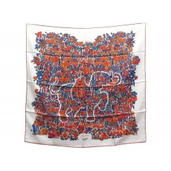 NEUF FOULARD HERMES LEGENDE MOGHOLE CARRE 90 PETIOSSIAN EN SOIE SILK SCARF 375€