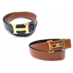 CEINTURE HERMES BOUCLE H CUIR REVERSIBLE 1