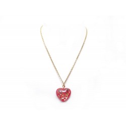 NEUF COLLIER LOUIS VUITTON INCLUSION COEUR ROUGE 