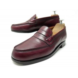 CHAUSSURES JM WESTON MOCASSINS 180 6C 40 EN CUIR BORDEAUX LEATHER LOAFERS 610€