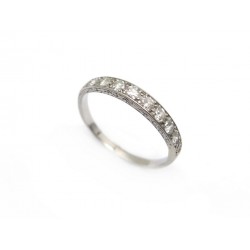 BAGUE PLATINE ET 10 DIAMANTS 2.9GR