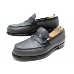 CHAUSSURES JM WESTON MOCASSINS 180 CUIR GRIS ET NOIR 