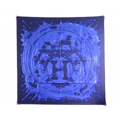 NEUF FOULARD HERMES PEITURE FRAICHE CARRE 90 SOIE 