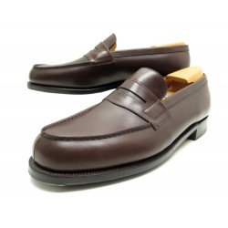 NEUF CHAUSSURES JM WESTON MOCASSINS 180 8C 42 CUIR MARRON 