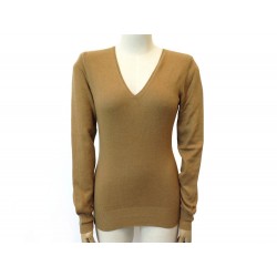 NEUF PULL LORO PIANA 40 IT 36 FR S EN CACHEMIRE VICUNA CAMEL NEW SWEATER 1300€