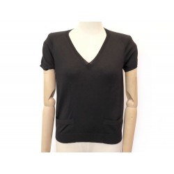 DEBARDEUR YVES SAINT LAURENT PULL 38 M EN LAINE & SOIE NOIR TSHIRT HAUT TOP 890€