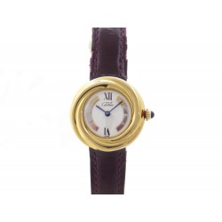 MONTRE MUST DE CARTIER TRINITY 2735 27 MM QUARTZ VERMEIL PLAQUE OR WATCH 2500€