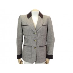 VINTAGE VESTE YVES SAINT LAURENT EDITION LIMITEE PIED DE POULE M 40 JACKET 2490€