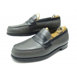 CHAUSSURES JM WESTON MOCASSINS 180 7.5E 41.5 LARGE CUIR BICOLORE 1