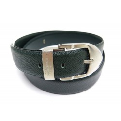 CEINTURE LOUIS VUITTON TAILLE 85 EN CUIR TAIGA VERT LV GREEN LEATHER BELT 515€