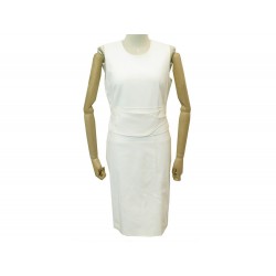 ROBE GUCCI MIDI SANS MANCHES M 44 IT 40 FR EN COTON ECRU COTTON DRESS 1800€